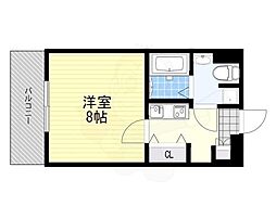 アクアシティオーシャンビュー 1Kの間取図画像