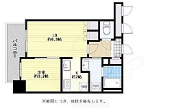 RJRプレシア博多 1LDKの間取図画像