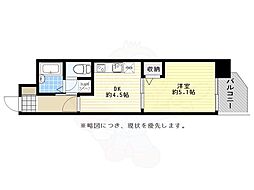 レジディア博多 1DKの間取図画像