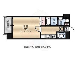サヴォイスタジオスイーツ 1Kの間取図画像