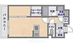 ルッシェ住吉 1LDKの間取図画像