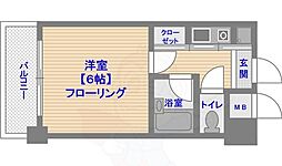 ピュアドームリブレ薬院 1Kの間取図画像