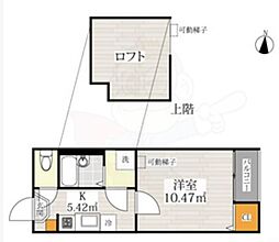 ベネフィスタウン箱崎東3 1Kの間取図画像