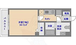 グリーンズ平尾 1Kの間取図画像