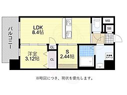 サードプレイス吉塚駅前 1SLDKの間取図画像