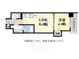 エルヴィータ駅南 1LDKの間取図画像