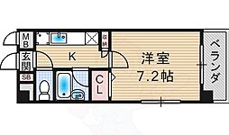 ボヌールdeガリオン 1Kの間取図画像