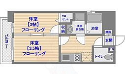 グランフォーレ西公園アネックス 2Kの間取図画像