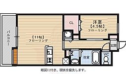 クリエート日赤通り 1LDKの間取図画像