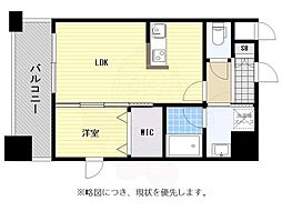 ラクラス博多 1LDKの間取図画像
