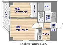 ネストピア博多駅前 2Kの間取図画像