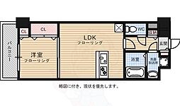 エンクレスト吉塚駅前2 1LDKの間取図画像
