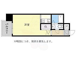 エステート・モア祇園 1Kの間取図画像