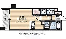 グランパーク天神 ワンルームの間取図画像
