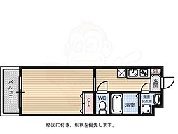 ロイヤル博多駅前 1Kの間取図画像