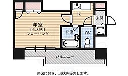 ピュアドームエクサイト博多アネックス 1Kの間取図画像