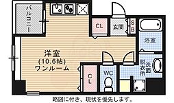 ラクレイス薬院 ワンルームの間取図画像