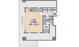 エンクレストベイ天神東 ワンルームの間取図画像