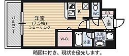 エンクレスト天神ステージ 1Kの間取図画像