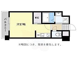 エンクレスト博多3 1Kの間取図画像