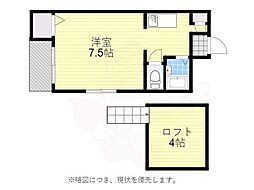 シャレー大濠 ワンルームの間取図画像