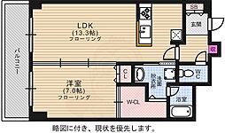 天神プレイスEAST棟 1LDKの間取図画像