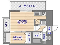 アクアシティ西公園 1LDKの間取図画像