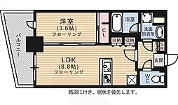 パークアクシス博多 1LDKの間取図画像