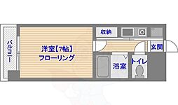 ピュアドームアーデンス大濠 1Kの間取図画像