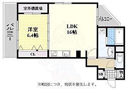 ティファーナ高宮 1LDKの間取図画像