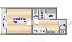 フォー・リーフ清水 1Kの間取図画像