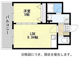 ベラヴィスタ美野島 1LDKの間取図画像