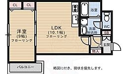 エース五番館 1LDKの間取図画像
