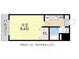 オネスト吉塚 1Kの間取図画像