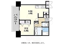 エグゼ博多コンドミニアム 1LDKの間取図画像