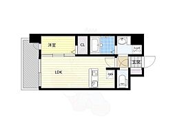 グランフォーレ大橋プレミア 1LDKの間取図画像