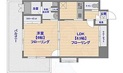 エンクレストベイ天神東 2Kの間取図画像