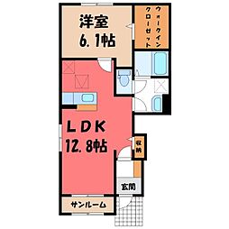 JR日光線 鹿沼駅 バス13分 栄町2丁目下車 徒歩7分 1階/-