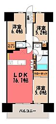 ブランシエラ宇都宮駅東公園前 3LDKの間取図画像