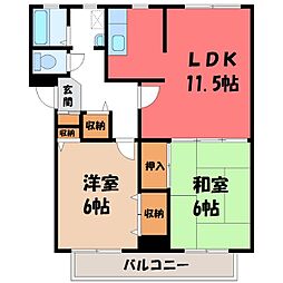 JR烏山線 宝積寺駅 徒歩4分 1階/-