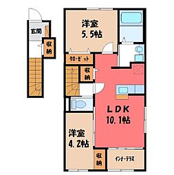 JR東北本線 雀宮駅 徒歩16分 2階/-