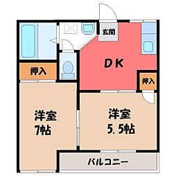 東武宇都宮線 国谷駅 徒歩15分 2階/-