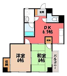 SMATBLDG 2DKの間取図画像