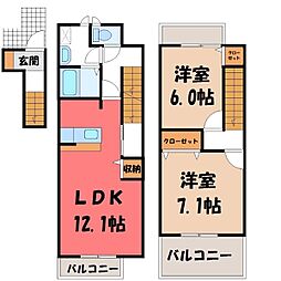 ブライトガーデン 2LDKの間取図画像