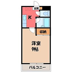 CITYM・56 1Kの間取図画像