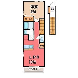 ブリアンハイムA 1LDKの間取図画像