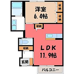 グローリオ 1LDKの間取図画像