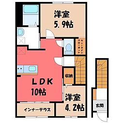 ファディール 2LDKの間取図画像