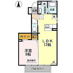 プルミエ 1LDKの間取図画像