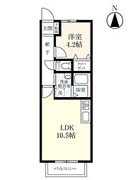 ロワイヤル3 1LDKの間取図画像